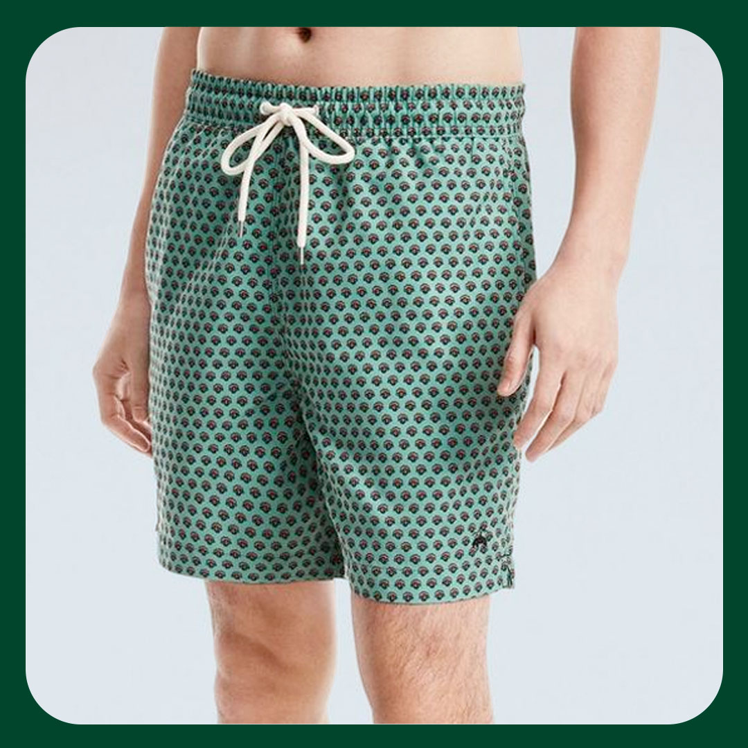 Brooks Brothers Ditzy Print Swim Trunks