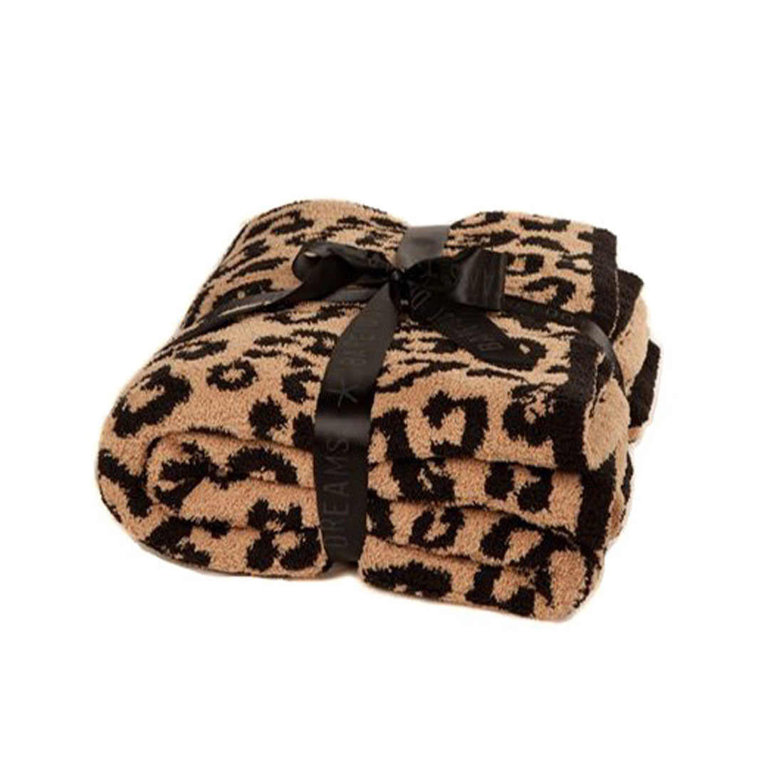 White Elephant Gift Exchange Leopard Print Blanket