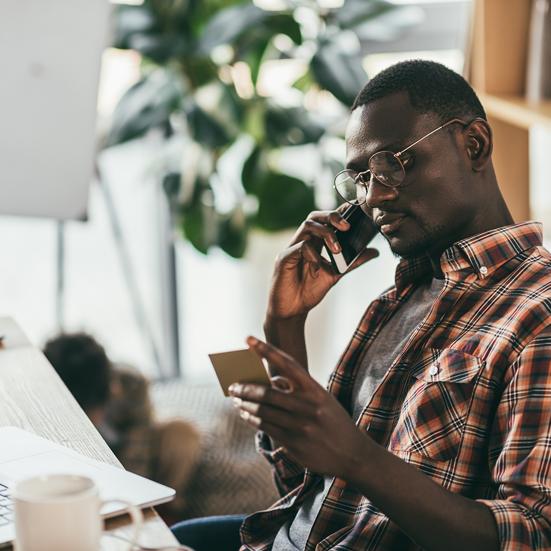 man with mobile phone