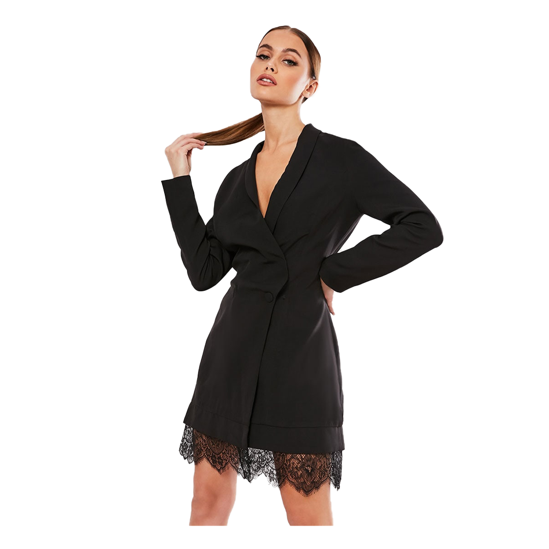 Missguided Lace Hem Blazer Dress 1080x1080