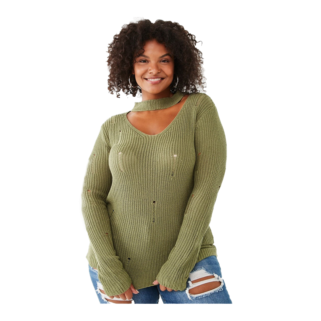 Plus Size Distressed Sweater 1080x1080