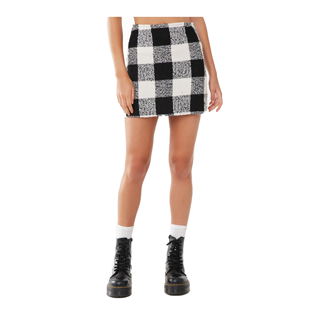 Tweed Buffalo Plaid Mini Skirt 1080x1080